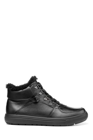 Hotter Harper II Black Wide Fit Lace-Up Ankle Boots