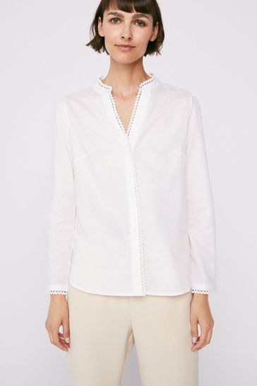Cortefiel Cotton White Shirt