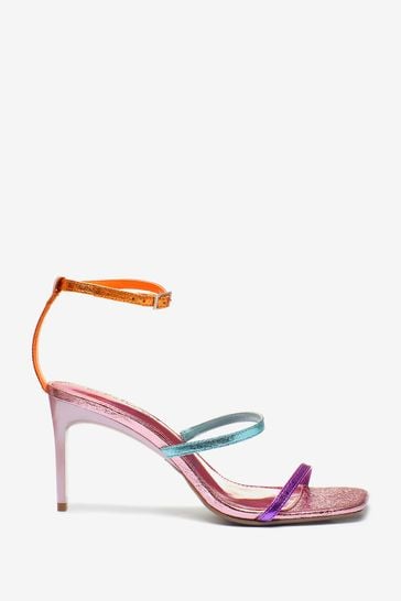 Buy Rainbow Forever Comfort Triple Strap Heeled Sandals from Next Austria