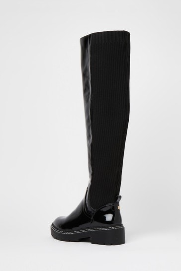 Empirisch verdacht serveerster Buy River Island Black Knit Over The Knee Boots from Next Luxembourg