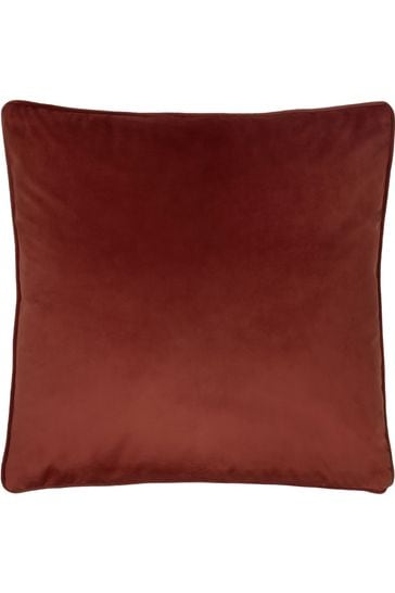 Evans Lichfield Sunset Orange Opulence Velvet Polyester Filled Cushion