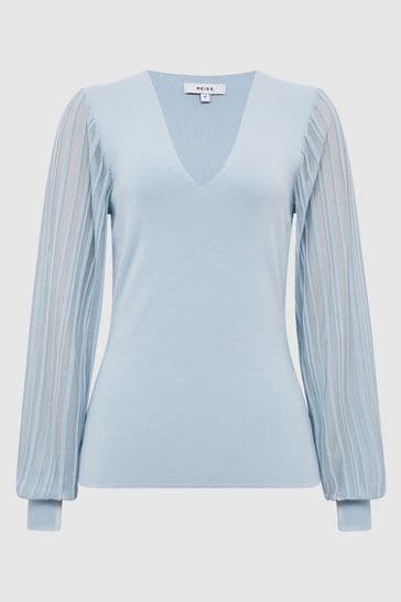 Light blue 2024 sheer top