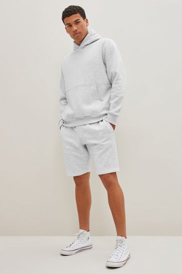 Buy Grey Soft Fabric Jersey Shorts from Next Luxembourg