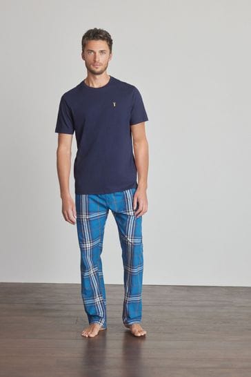 Navy/Blue Lightweight Check Pyjama Set