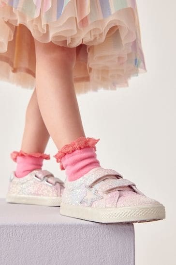 Ladies pink glitter trainers new arrivals