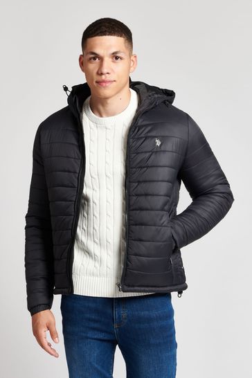 U.S. Polo Assn. Mens USPA Hooded Quilted Coat