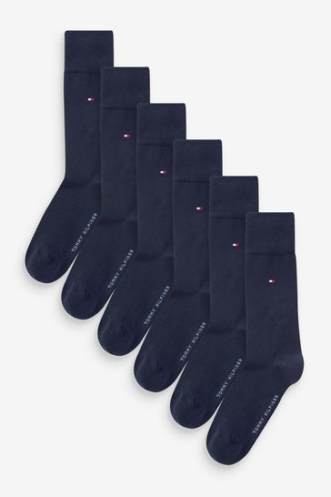 Pack de 6 pares de calcetines azules de hombre de Tommy Hilfiger