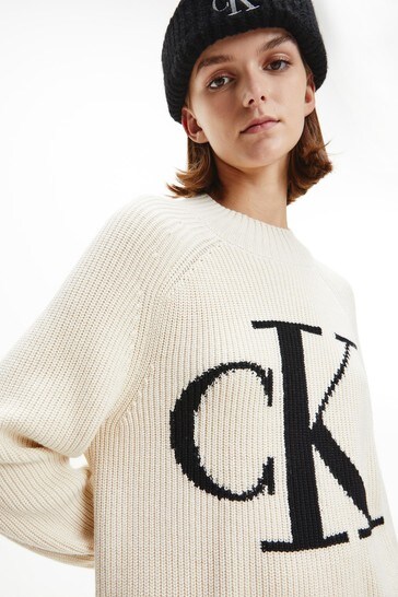 Buy Calvin Klein Women's Cream Raglan Sweatshirt from Next Luxembourg