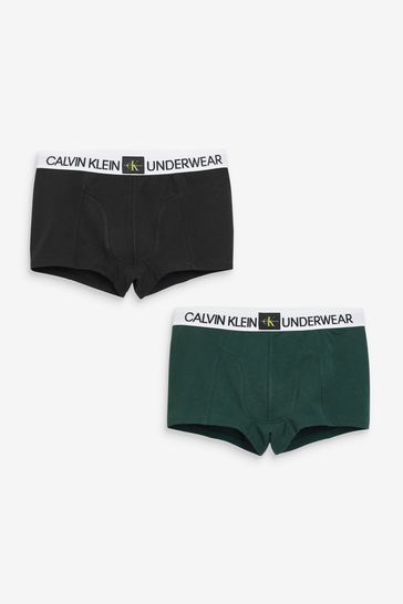 Calvin Klein Green Exclusive Minigram Trunks 2 Pack