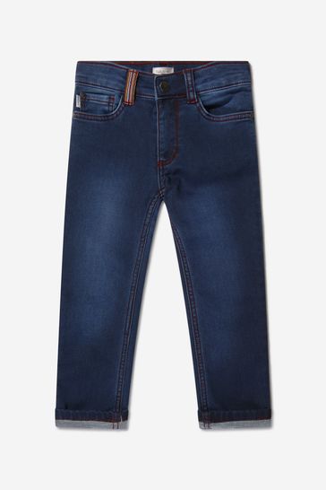 Boys Denim Branded Jeans in Blue