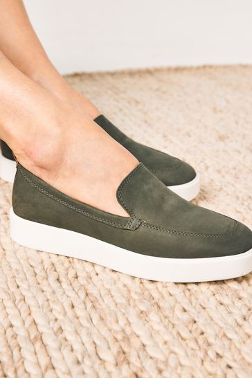 Khaki slip top on trainers