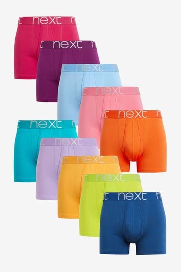 Bright Multicolour A-Front Boxers 10 Pack