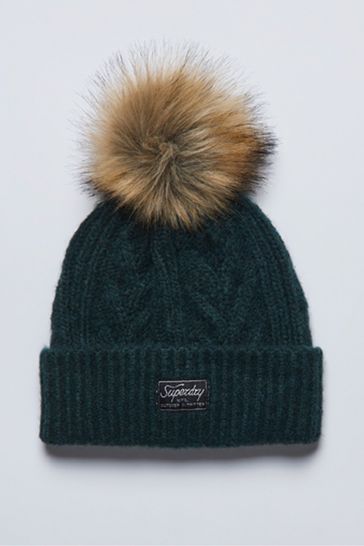 Superdry Green Cable Lux Beanie