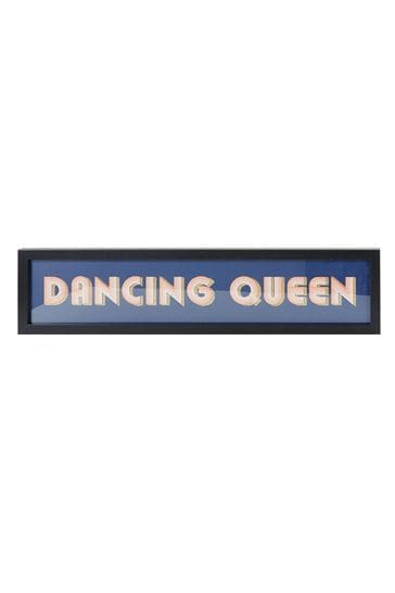 Oliver Bonas Blue Dancing Queen Framed Wall Art