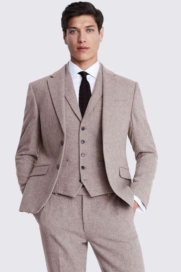 Skinny fit tweed suit top