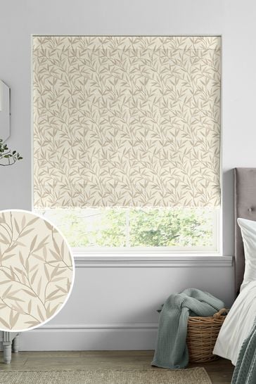 Laura Ashley Natural Willow Leaf Made To Measure Roman Blind