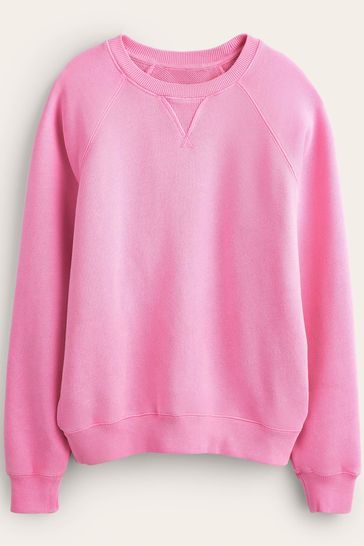 Buy Boden Pink Relaxed Raglan Sweatshirt from Next Luxembourg