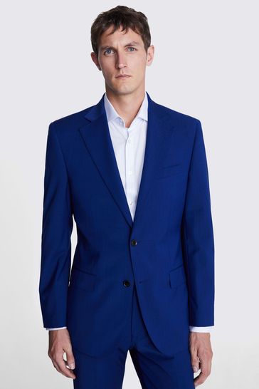 Royal blue suit jacket mens top