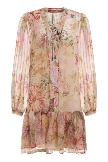Buy Guess Alva Long Sleeve White Lace Dress from Next Luxembourg