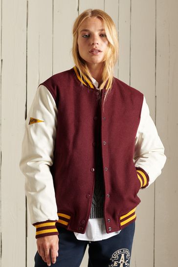 Superdry Red College Varsity Bomber Jacket