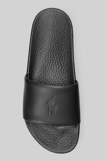 Polo Ralph Lauren Classic Logo Leather Sliders