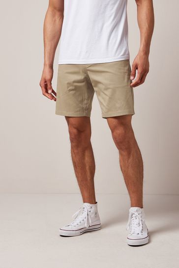 Buy Wheat Straight Stretch Chino Shorts from Next Ireland