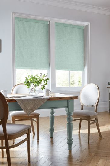 Laura Ashley Green Easton Made To Measure Roman Blind