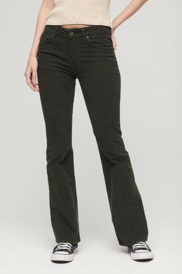Superdry Mid Rise Slim Cord Flare Jeans from Next USA