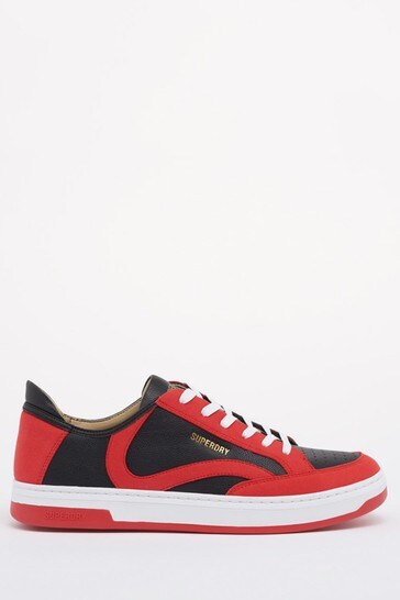 Superdry Red Vegan Basket Lux Low Trainers