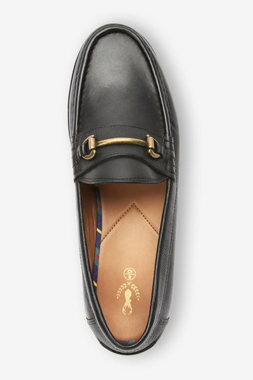 Mens black snaffle loafers sale