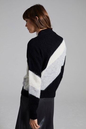 Buy Calvin Klein Black Fluffy Colourblock Sweater from Next Austria