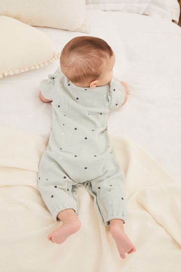 Baby polka top dot romper