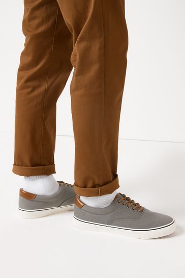 Grey Regular Fit Classic Canvas Pumps