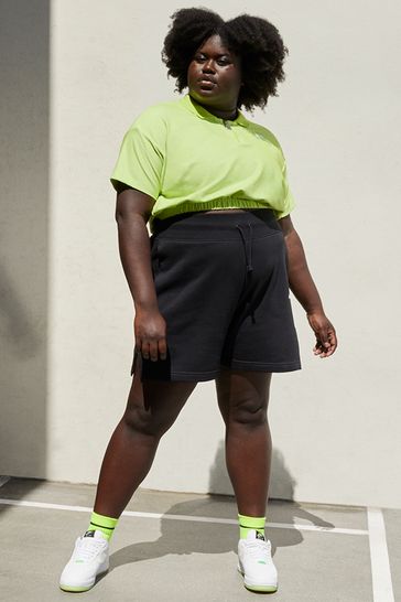 Buy Nike Black Curve High Waisted Shorts from Next Luxembourg