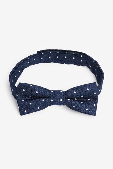 Navy Blue/White Bow Tie (1-16yrs)