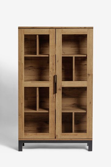 Dark Bronx Oak Effect Glazed Cabinet
