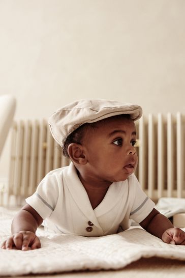 Beige Baby Flat Cap 0mths 2yrs