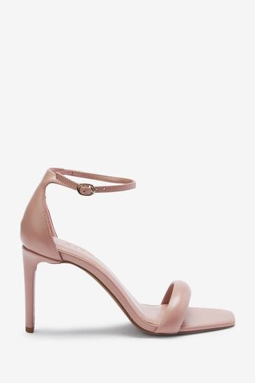 Nude Pink Forever Comfort® Square Toe Heeled Sandals