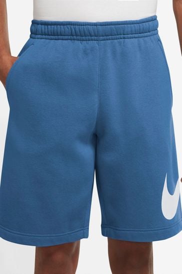 Nike Blue Club Fleece Swoosh Shorts