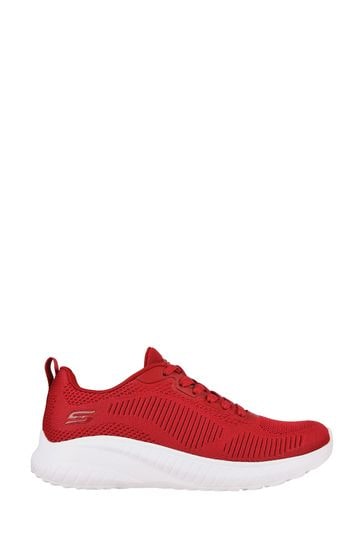 Skechers Red Bobs Squad Chaos Face Off Trainers