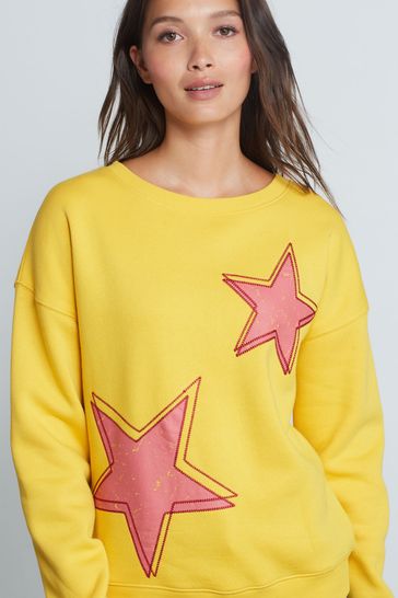 Yellow star sweatshirt outlet
