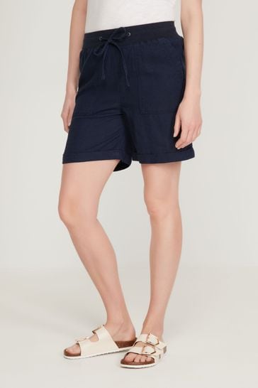 M&Co Blue Linen Shorts