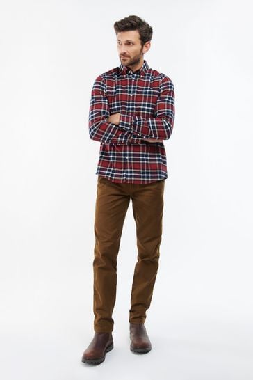 Barbour red check shirt online