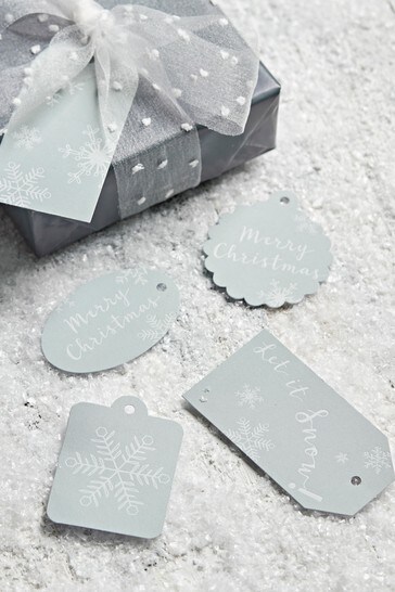Cox & Cox White Snowflake Gift Tags Christmas