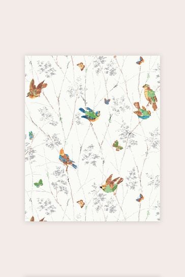Laura Ashley Natural Aviary Wallpaper