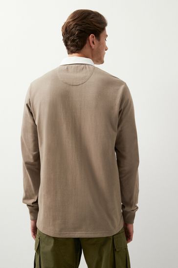 Mens long shop sleeve rugby shirt