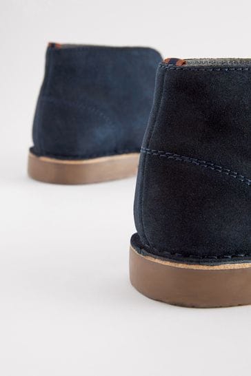 Navy blue desert boots hot sale