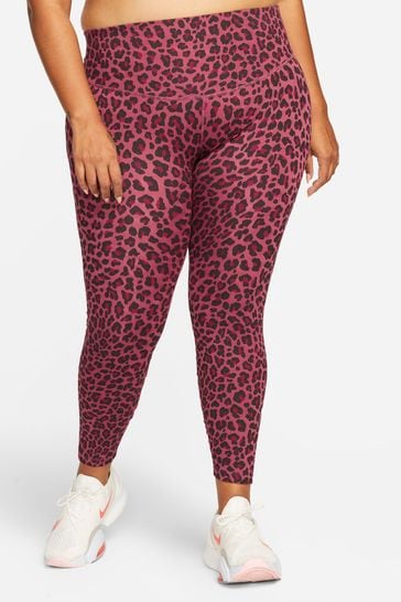 Buy Nike Pink Leopard Mid Rise One Leggings from Next Germany