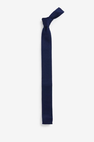 Corbata de punto en color azul (1-16 años)