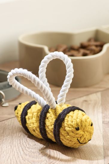 Black Bee Rope Dog Toy